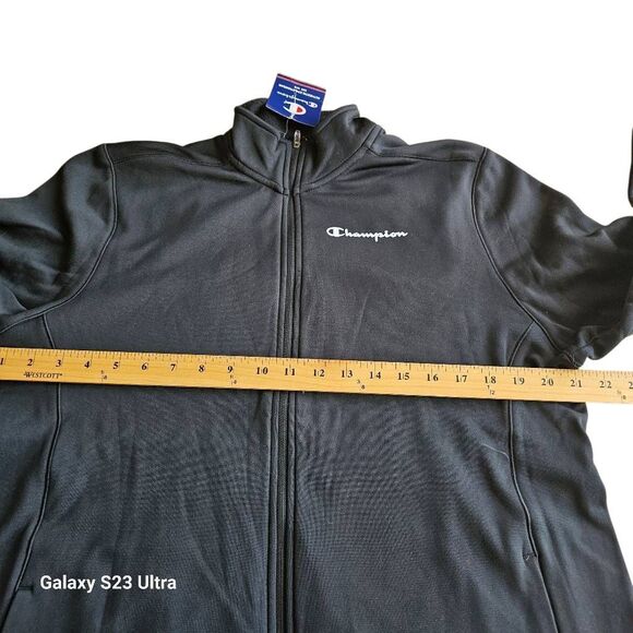Champion womens Sz 2XL black Zip up light weight jacket - Picture 4 of 7